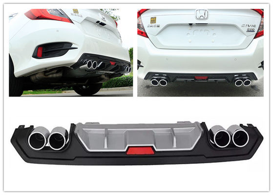 Dobra cena. HONDA New Civic 2016 Auto Body Kits, Sport Style tylny zderzak z dyfuzorem z końcówkami tłumików w Internecie