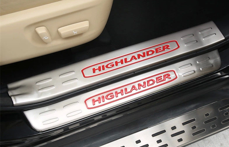 Stainless Steel Door Sill Plates For TOYOTA HIGHLANDER 2014 2015