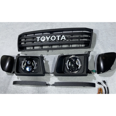 Dobra cena. 5311160070 Toyota Land 80 Przednia siatka z okładką siatki samochodowej do dekoracji i ochrony Czarny/biały/chromatyczny w Internecie