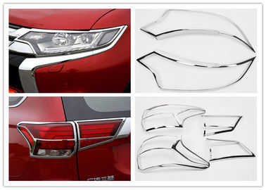 Dobra cena. MITSUBISHI Car Headlight Covers, New Outlander 2016 Chromed Head Lamp Bezel i Tail Lamp Moulding w Internecie