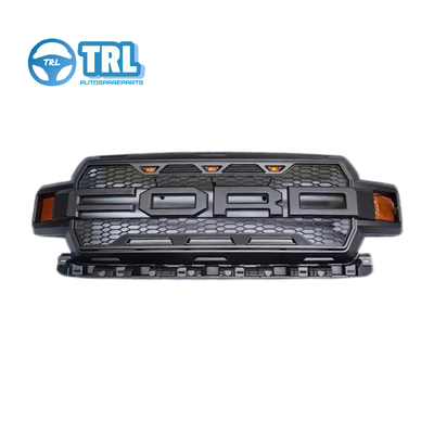 Dobra cena. 2019-23 Nowy Ford F150 w stylu OE z przednią siatką z światłem LED, czarnym, chromem w Internecie
